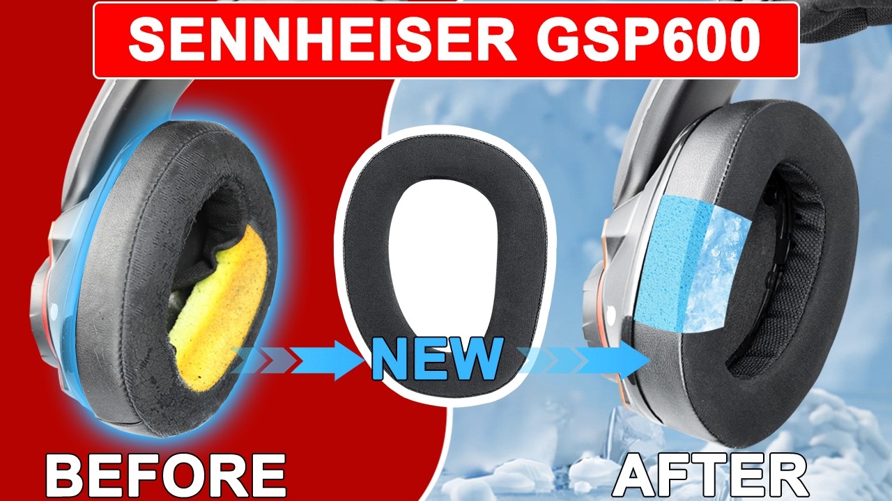 SOULWIT® | How to Replace Sennheiser GSP500/550/600/601/602/670 EPOS H6 Pro Earpads | Repair Parts