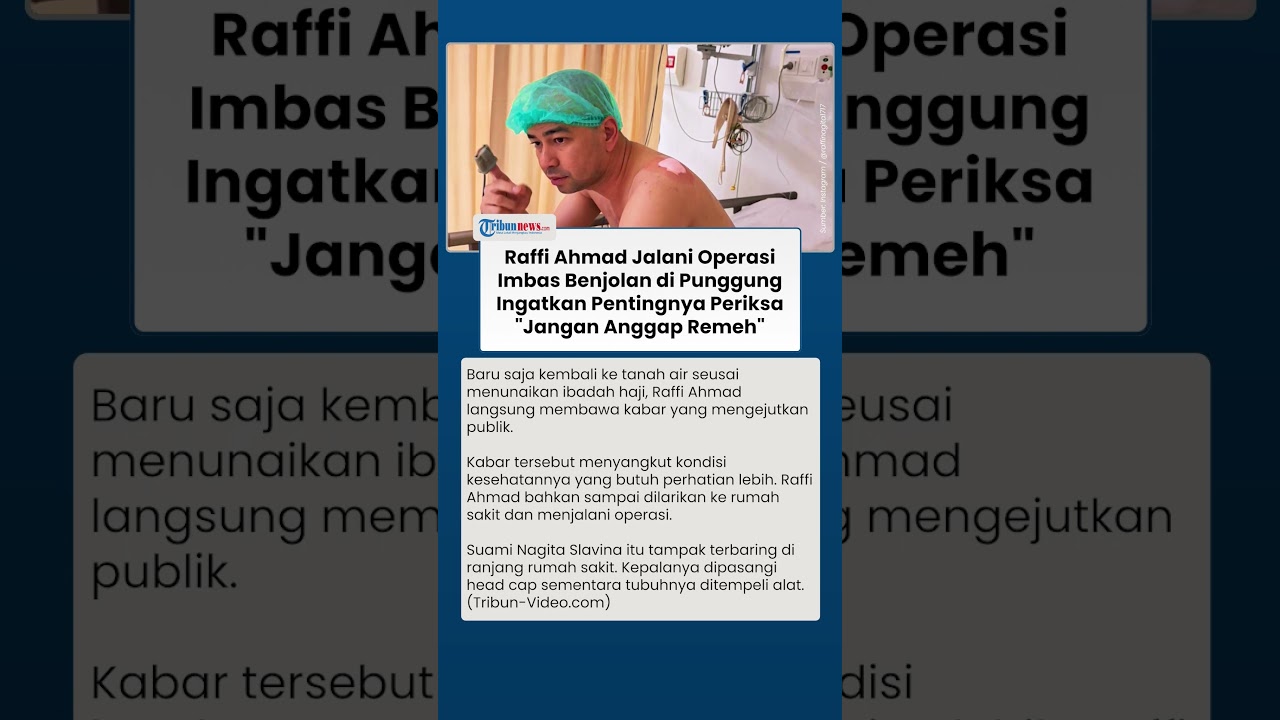Benjolan Berujung Operasi, Raffi Ahmad Beri Pesan Penting soal Cek Kesehatan Sejak Awal