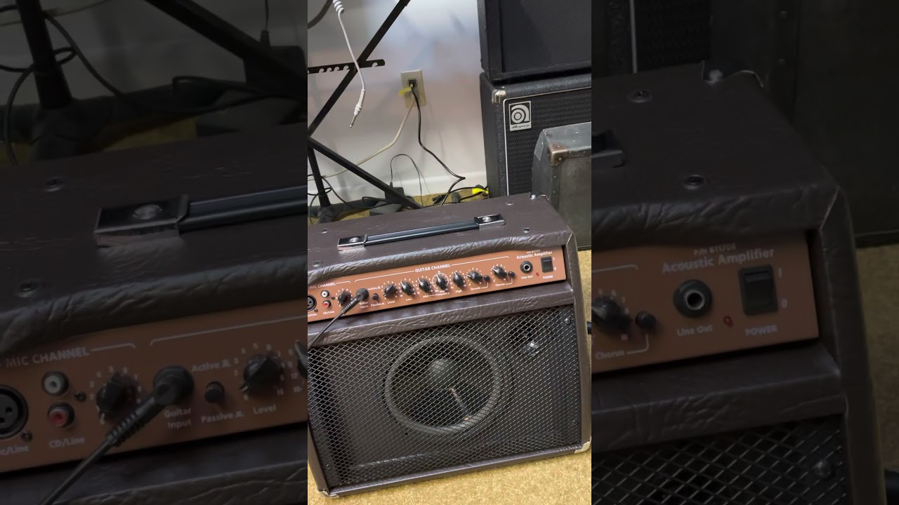 Stage right acoustic guitar amp
