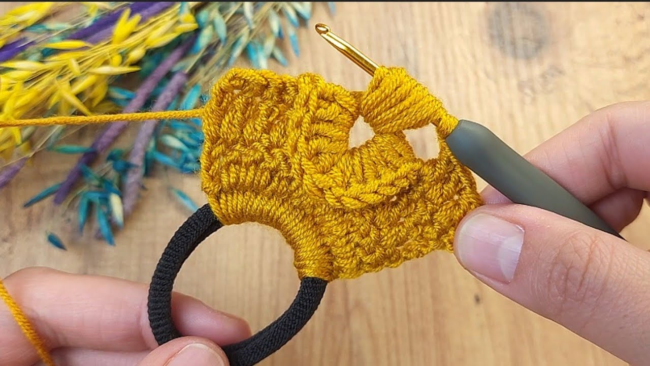 Çok Kolay Tığ işi Örgü Saç Bandı Yapımı / tunisian hair band / Bandana Örgü Modelleri