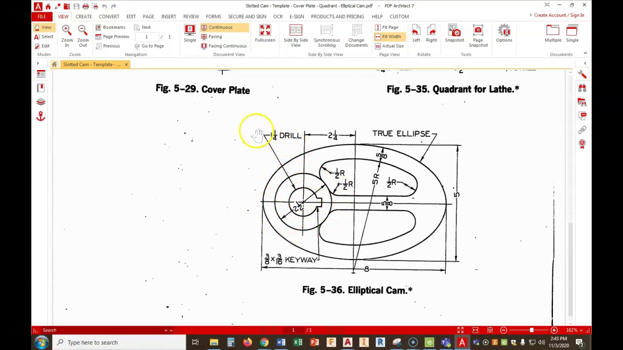 Quadrant - Elliptical Cam (AutoCAD Web App)