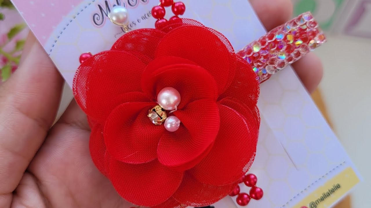 Passo á passo flor de voal