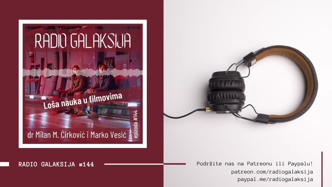 Radio Galaksija #144: Loša nauka u filmovima (dr Milan M. Ćirković i Marko Vesić) [29-03-2022]