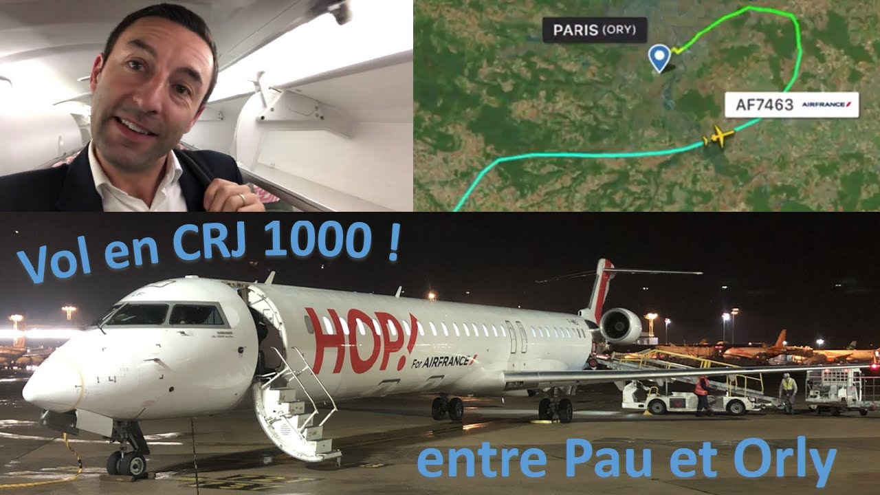 Vol de nuit entre Pau et Paris : mon baptême sur CRJ !