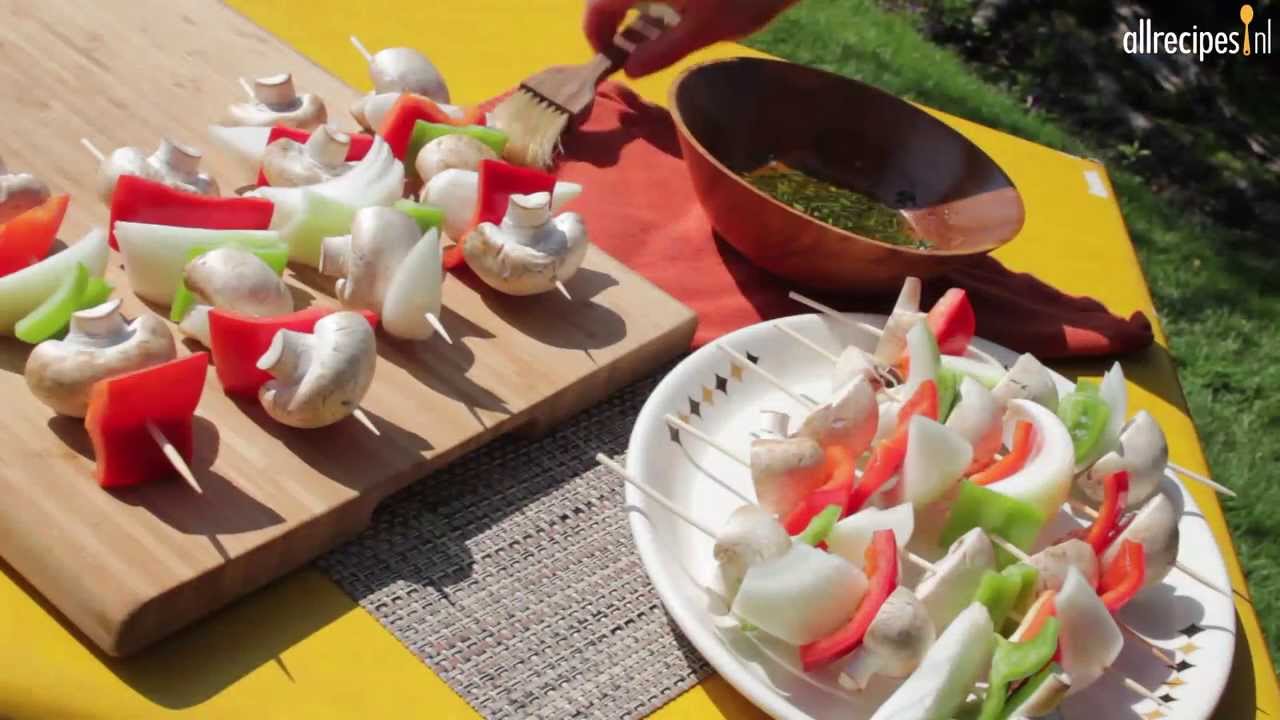 Groentekebabs - makkelijk recept voor groentespiesjes