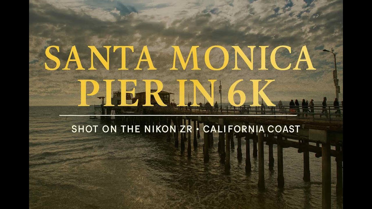 Santa Monica Pier in 6K | Nikon ZR Low-Light Beach Cinematic Test