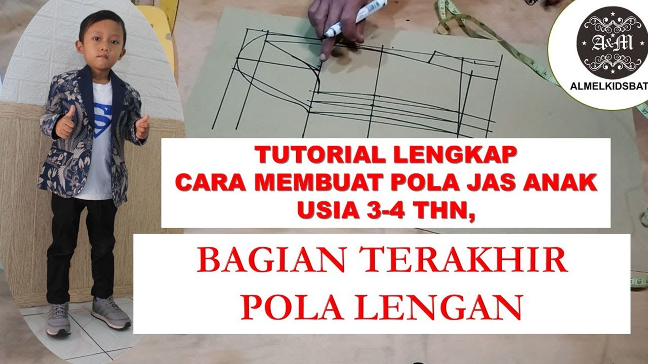 TUTORIAL LENGKAP CARA MEMBUAT LENGAN JAS ANAK USIA 3-4 THN.part 3 #almelkidsbatik