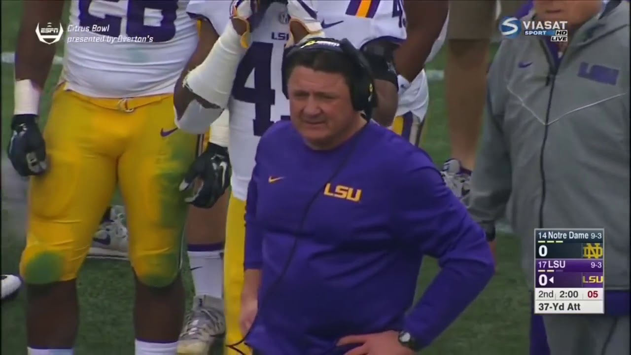 2018 Citrus Bowl Notre Dame vs LSU -- 30 minutes