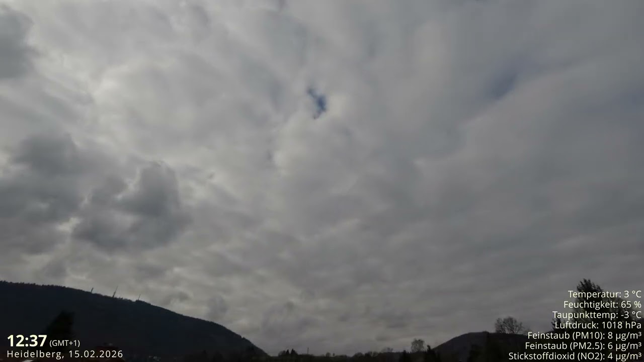 15.02.2026 Wolkentagebuch 🌤 Der Himmel im Zeitraffer 🌤 Cloud Timelapse