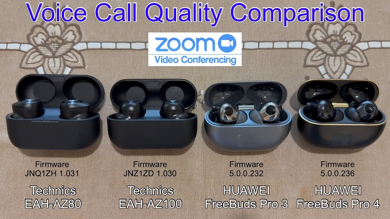 Technics AZ100 vs AZ80 vs HUAWEI FreeBuds Pro 4 vs 3 | Best Call Quality 2025 Review