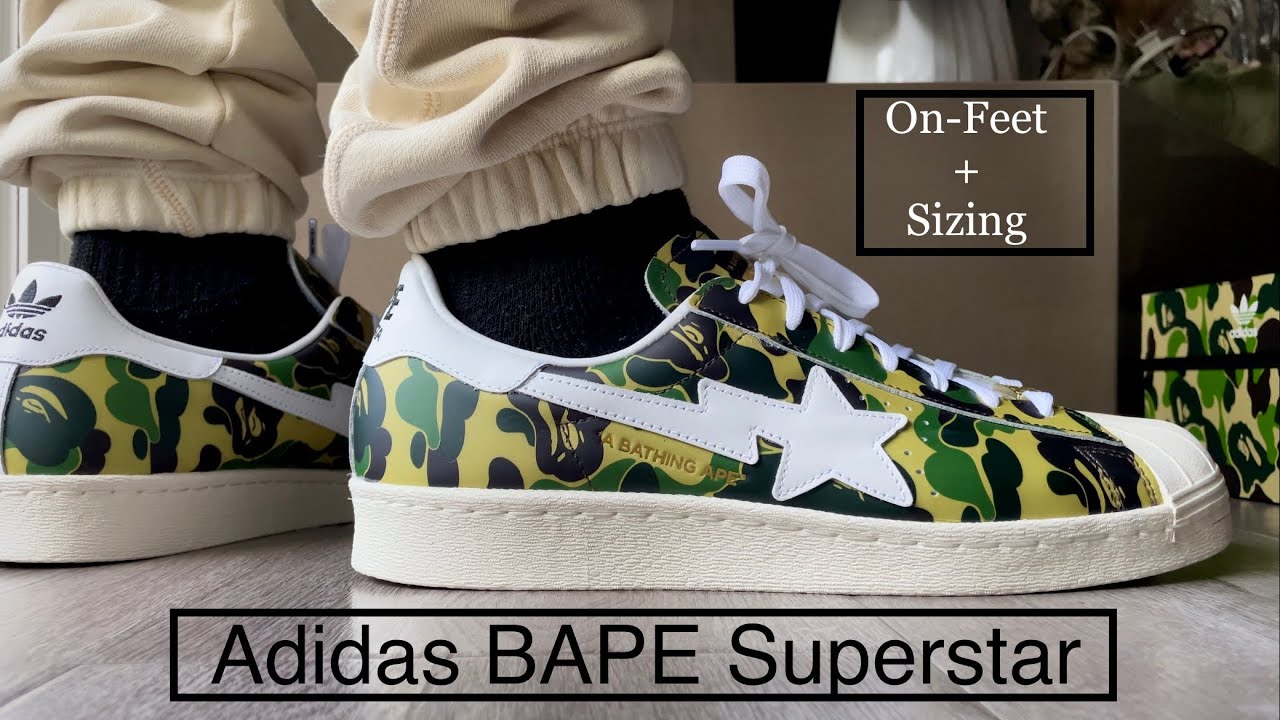 Adidas Bape Superstar ABC Camo Green Quick Look + On-Feet & Sizing