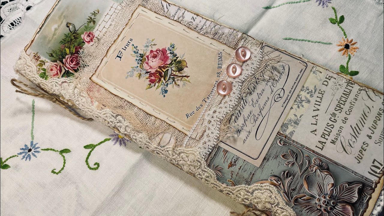 #100daysJJI - FREEBIE DAY     How to make a FAUX ANTIQUE DOCUMENT JOURNAL.