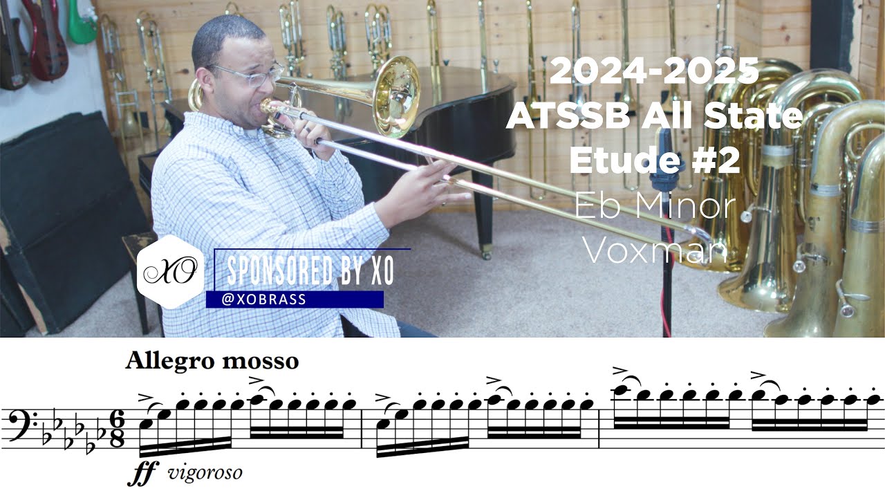 2024-2025 ATSSB Trombone Etude #2 Voxman Allegro Mosso Eb Minor Page 33 [SPONSORED BY XO]