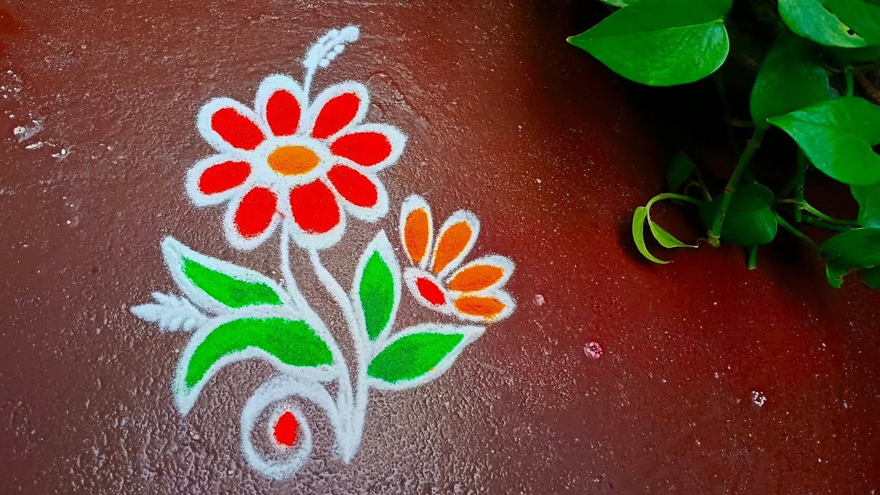 अंगणात🪴 उठुन दिसणार EASY👌भन्नाट रांगोळया ❤️ सोप्या सुंदर Freehand रांगोळया