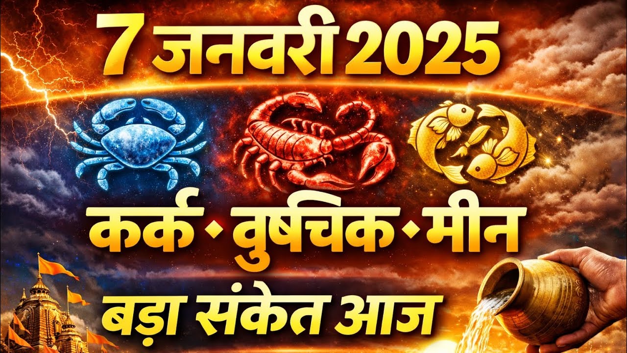 7 जनवरी 2025 महा-राशिफल: कर्क, वृश्चिक और मीन राशि वालों की जिंदगी में आएगा तूफान या मिलेगी बड़ी जीत?