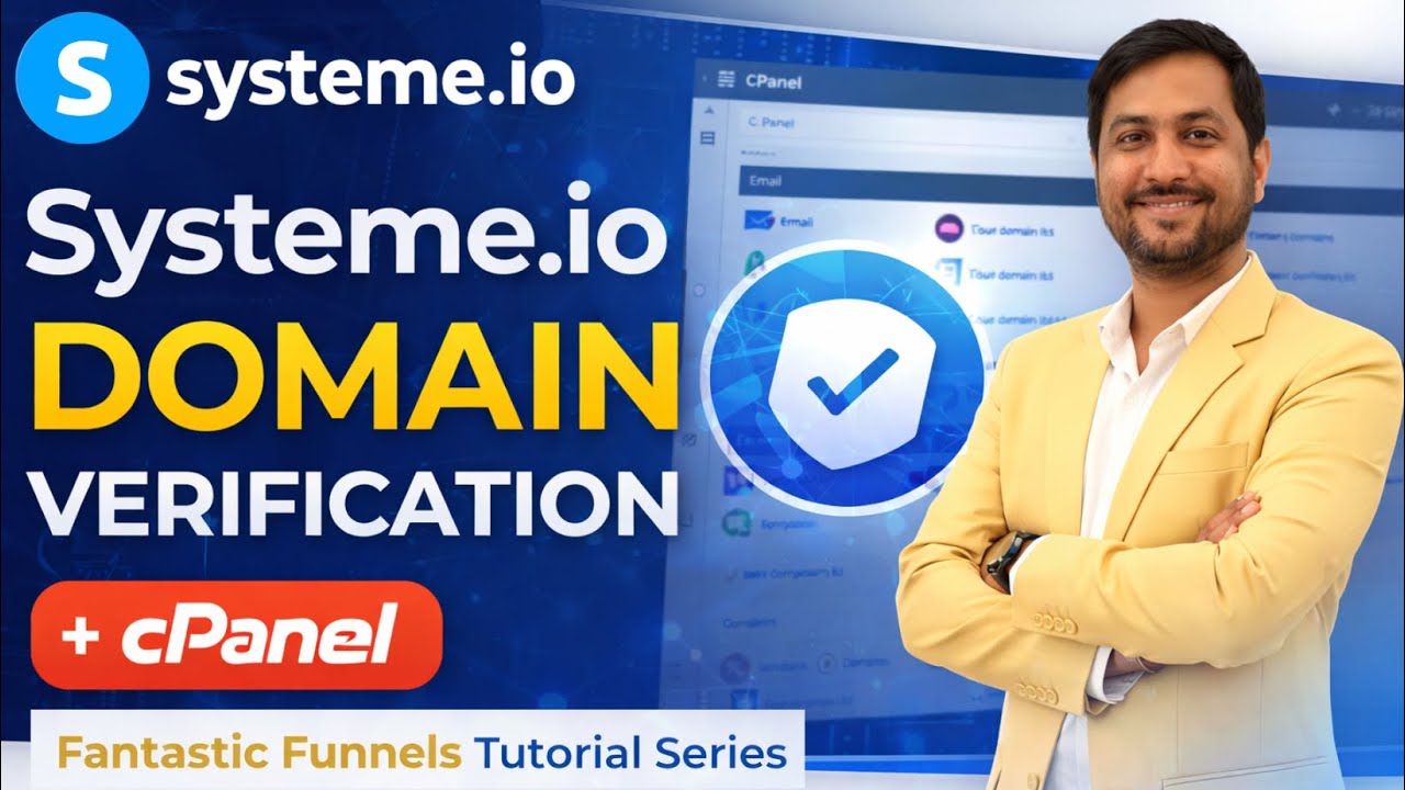 How to verify domain from systeme.io with a cPanel - Autoresponder setup part 1