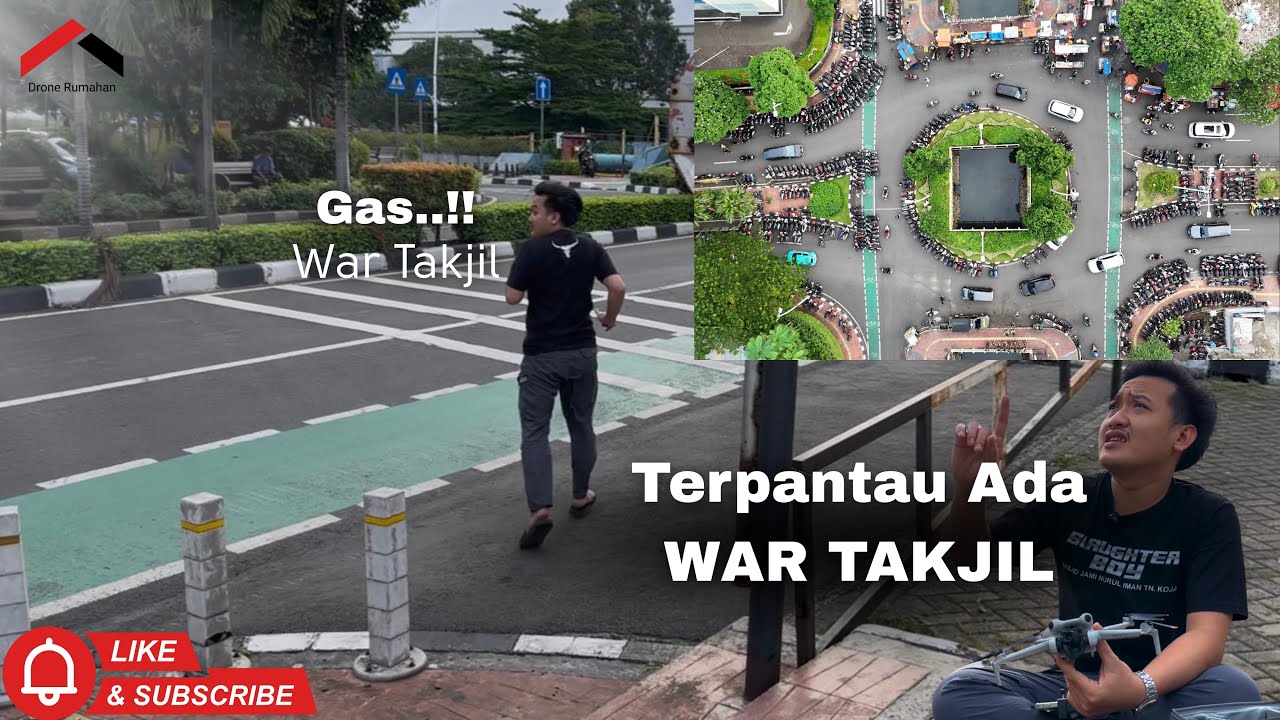 WAR TAKJIL TERLIHAT DARI LANGIT! DJI Mini 4 Pro Pantau Keramaian Ramadan 2026