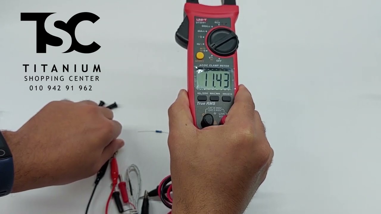 تجربة عملية لبعض امكانيات احدث كلامب لقياس التيار المتردد والمستمر AC/DC ماركة UNI-T موديل 204 PLUS