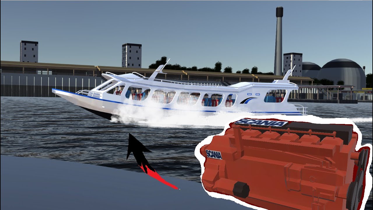 Ronco Ultra Realista de motor Scania 600hp - Motor Scania no jogo Amazon Hydro Transport
