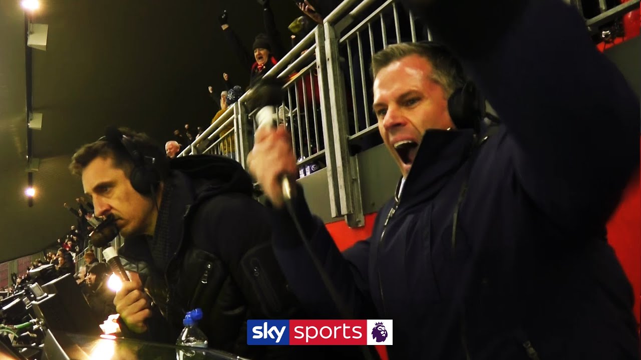 Carragher & Neville's LIVE reactions to Liverpool beating Man Utd! | Commentary Cam