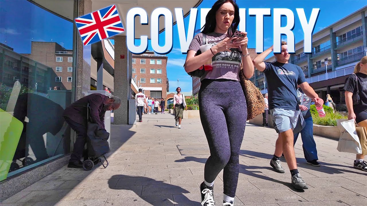 Quiet Summer Walk: Coventry City Centre in 4K | July 2025