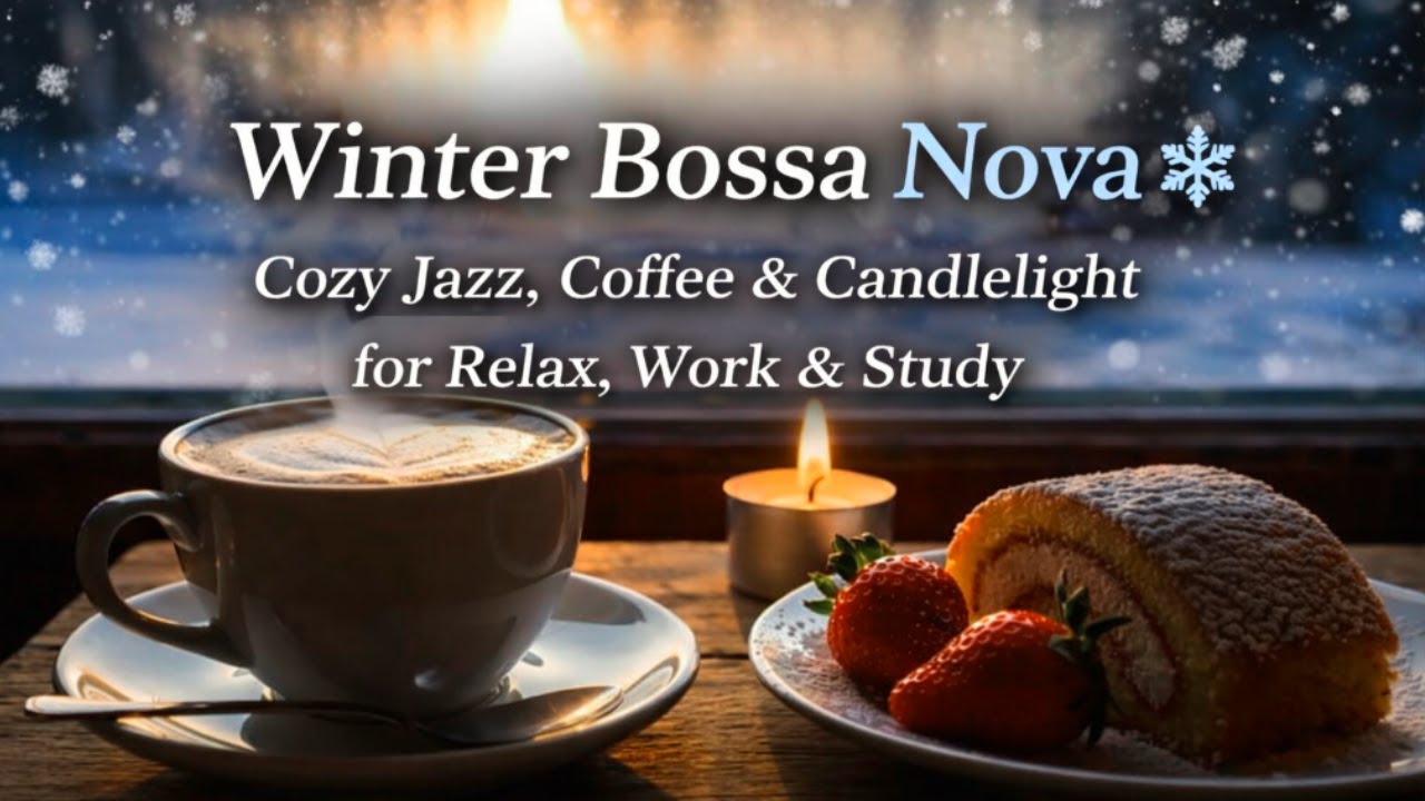 Winter Bossa Nova ❄️ Cozy Jazz, Coffee & Candlelight for Relax, Work & Study