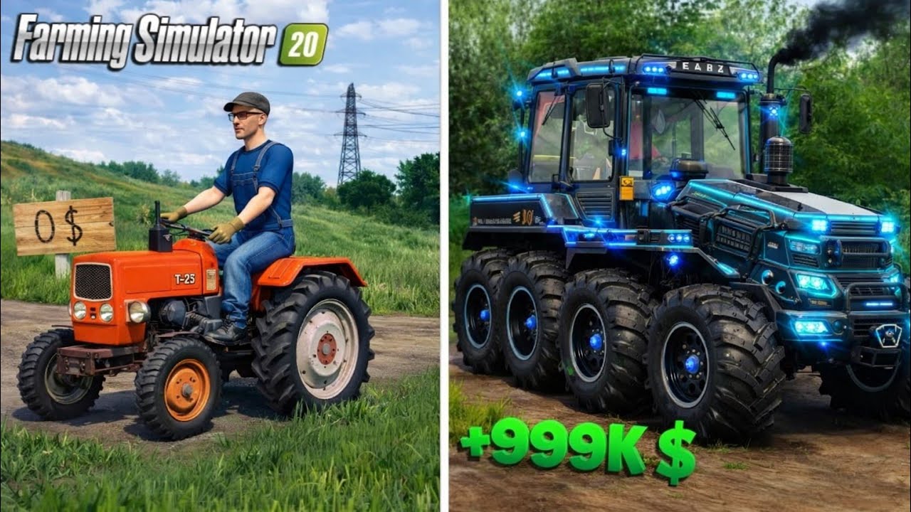 Выживание в farming simulator 20 новая карта новая bruzda