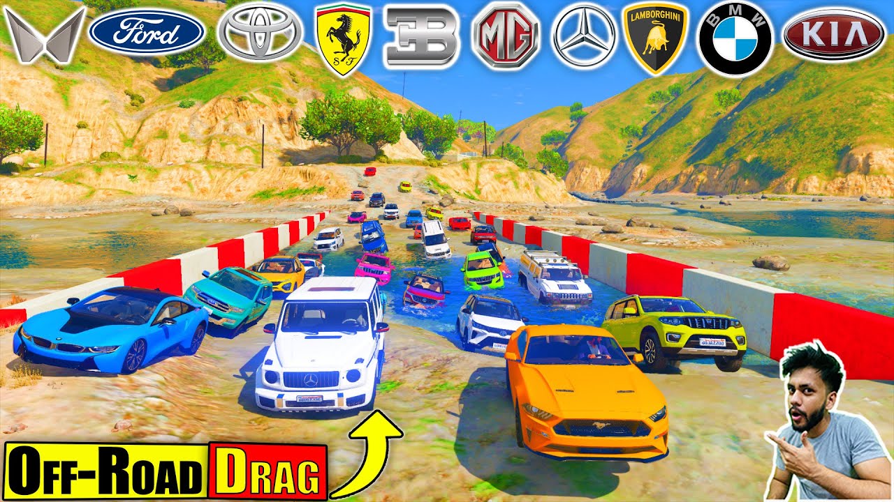 GTA 5 Indian Suv and Super Sports Car Off-Road Drag Race GTA 5
