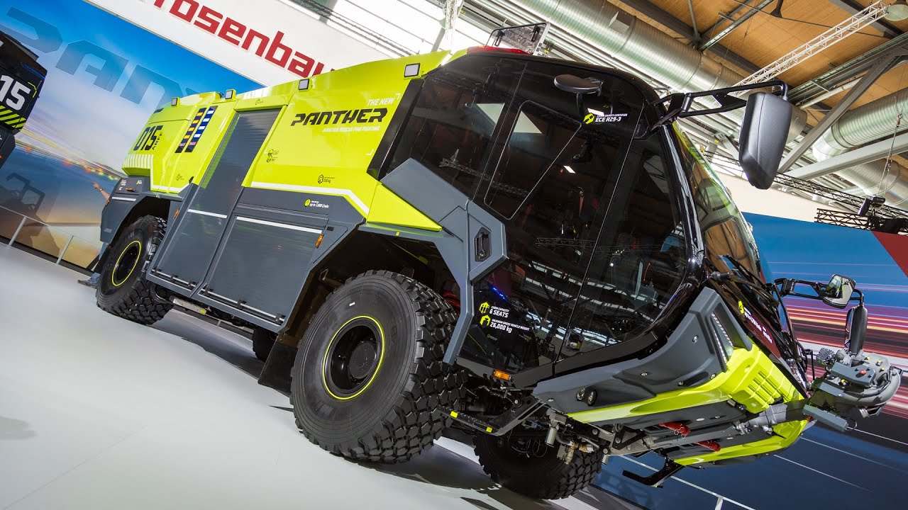 Interschutz 2015 - Rosenbauer Panther und Rettungstreppe - Komplettpaket für Flughäfen