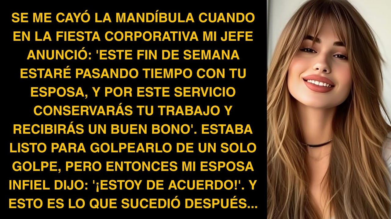SE ME CAYÓ LA MANDÍBULA CUANDO EN LA FIESTA CORPORATIVA MI JEFE ANUNCIÓ