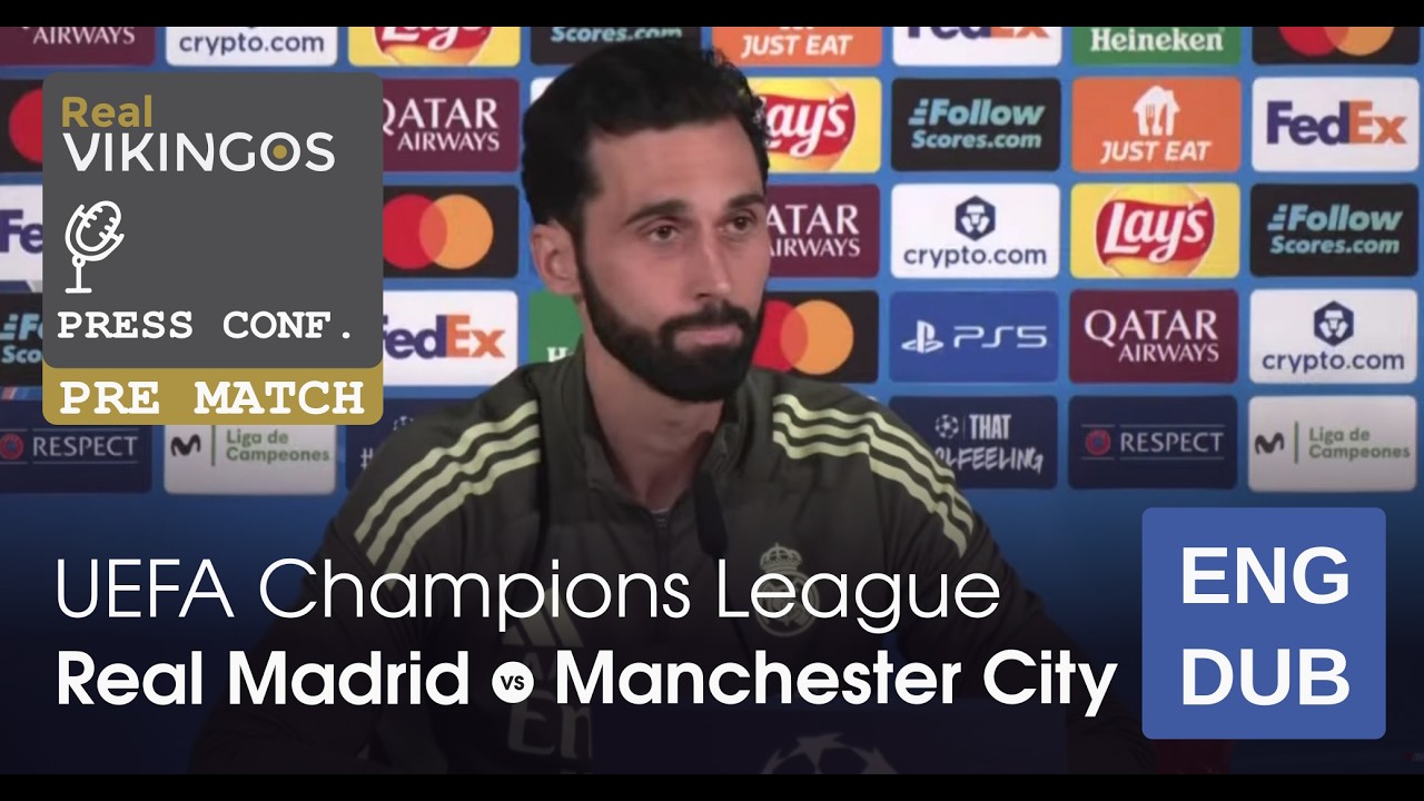 Real Madrid vs Manchester City - English Dub UCL Playoffs Pre-Match Press Conference Arbeloa 2026