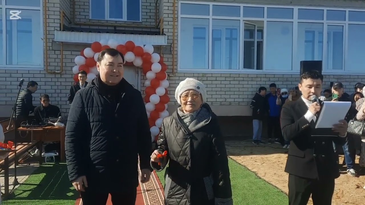 Миялы ауылында 60 пәтерлі 3 этажды үйде тұрғындар қоныс тойын тойлады Демеуші NCOC компаниясы 28.03.