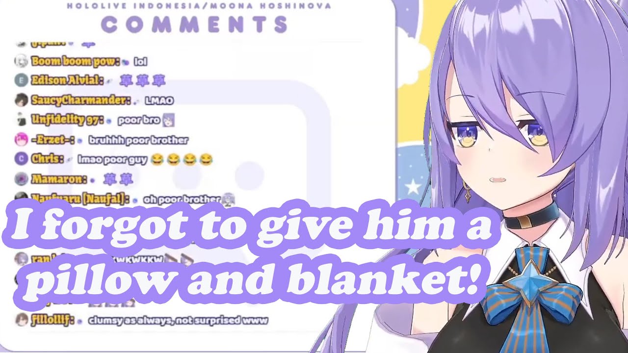 Moona made her brother sleep on the sofa (Hololive/Eng Sub/Sub Indo)