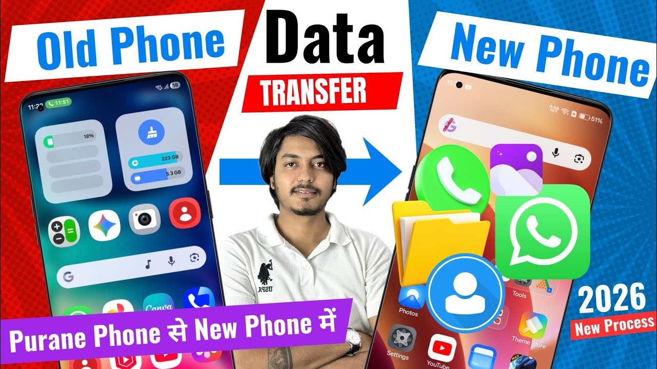 2026-Purane Phone Se New Phone Me Data Transfer Kaise kare | Old Phone Se New Phone Me Data Transfer