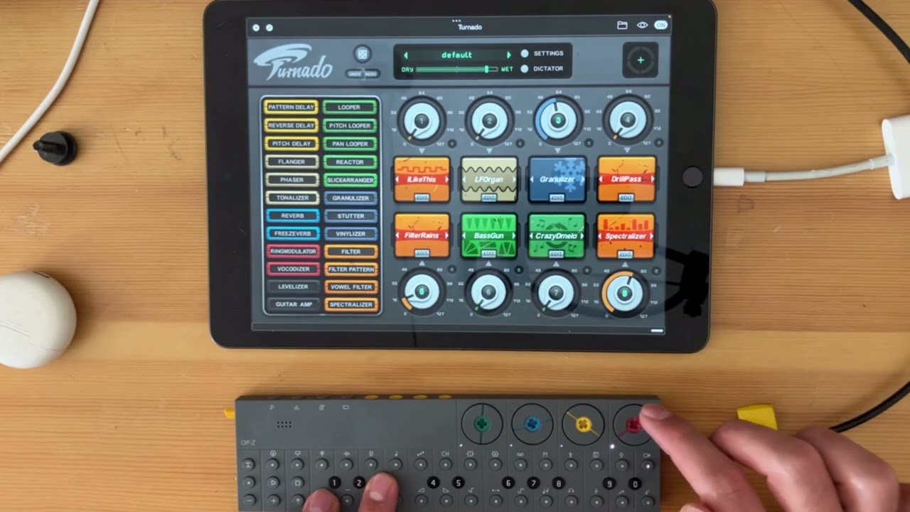 Turnado Fx Demo with hybrid Setup Loopy pro and OP-Z