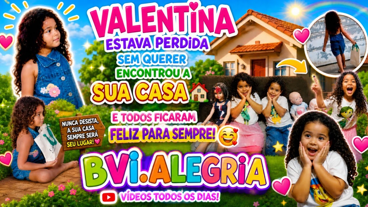 VALENTINA ESTAVA PERDIDA SEM QUERER ENCONTROU A SUA CASA 🏠 E TODOS FICARAM FELIZ PARA SEMPRE 