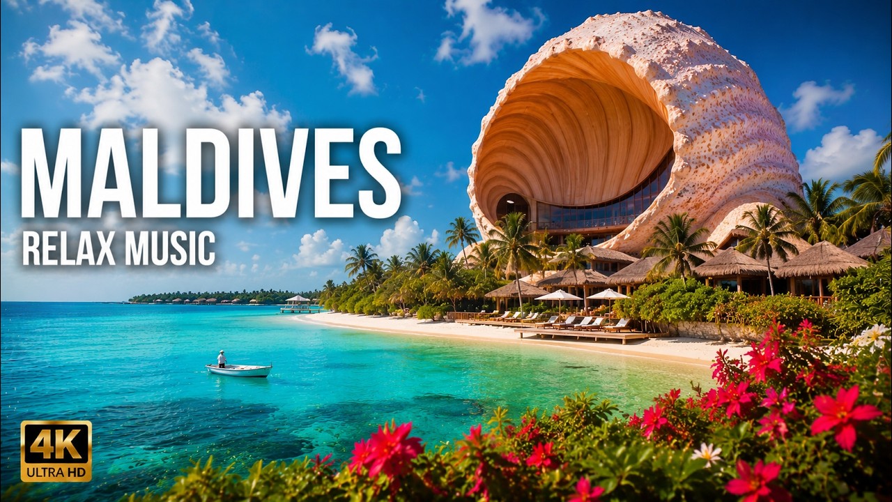 Maldives 4K | 2026 🌊 Ambient Relaxing Music for Sleep & Focus (1 Hour)