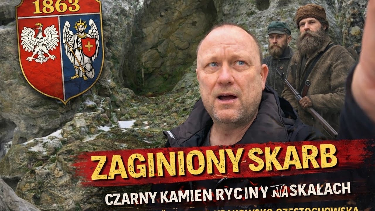 CZARNY KAMIEŃ RYCINY NA SKAŁACH  POWSTAŃCZE JURA POLSKA