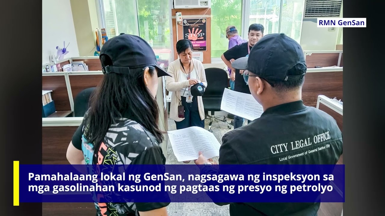 GenSan LGU, nagsagawa ng inspeksyon sa mga gasolinahan kasunod ng pagtaas ng presyo ng petrolyo