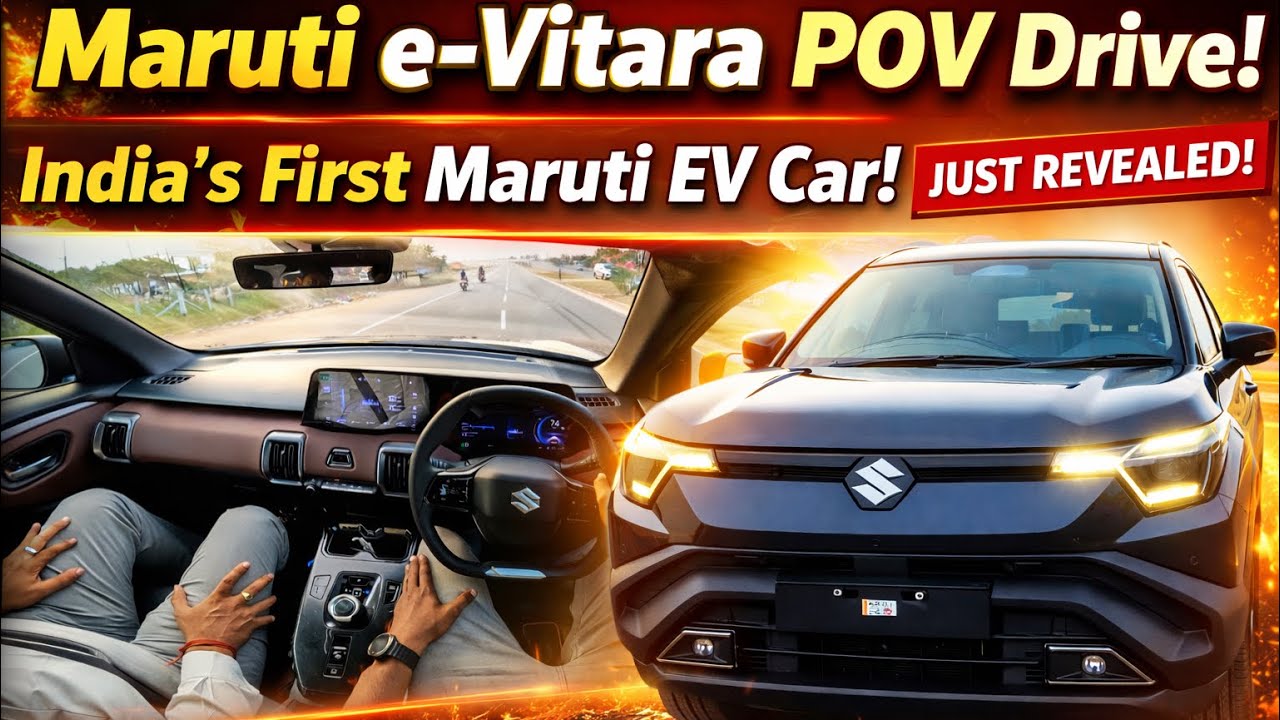 India’s first maruti ev car! JUST REVEALED! Maruti e-vitara. POV Drive! The exiting segment ev here.