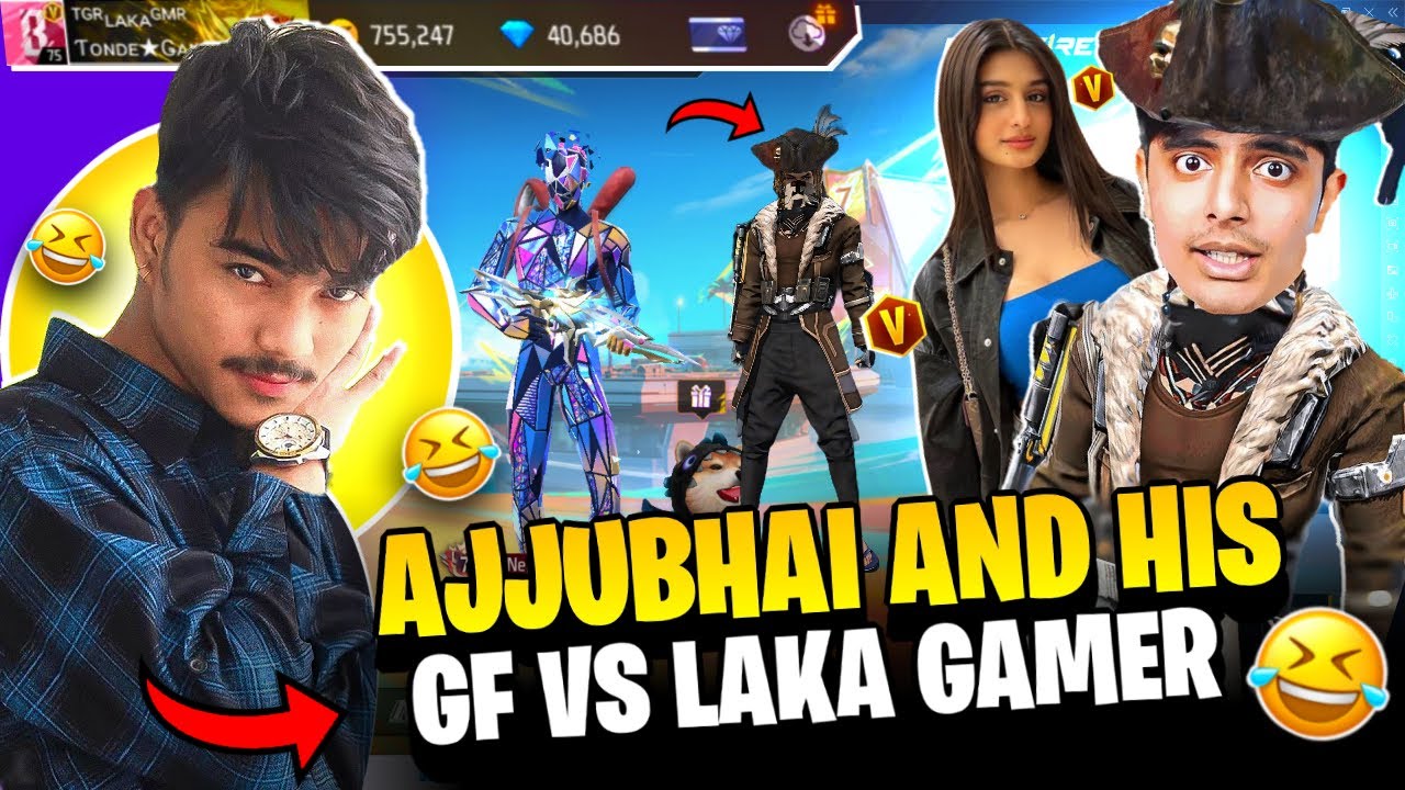 Ajjubhai and his gf vs Laka Gamer😱 They call me nobb - i Challenge them😡