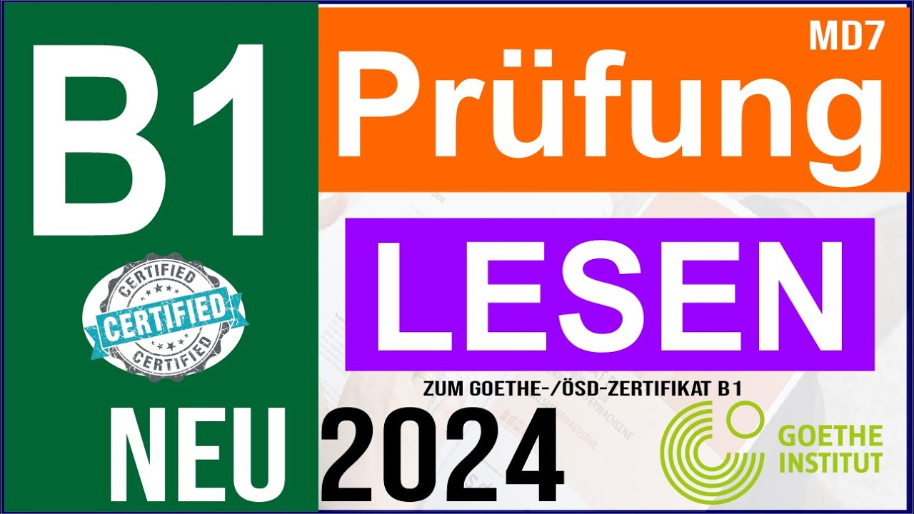 Prüfung Lesen B1 | Zum Goethe/ÖSD-Zertifikat B1 | Reading Exam Tips | Goethe B1 Exam Lesen 2024 MD7
