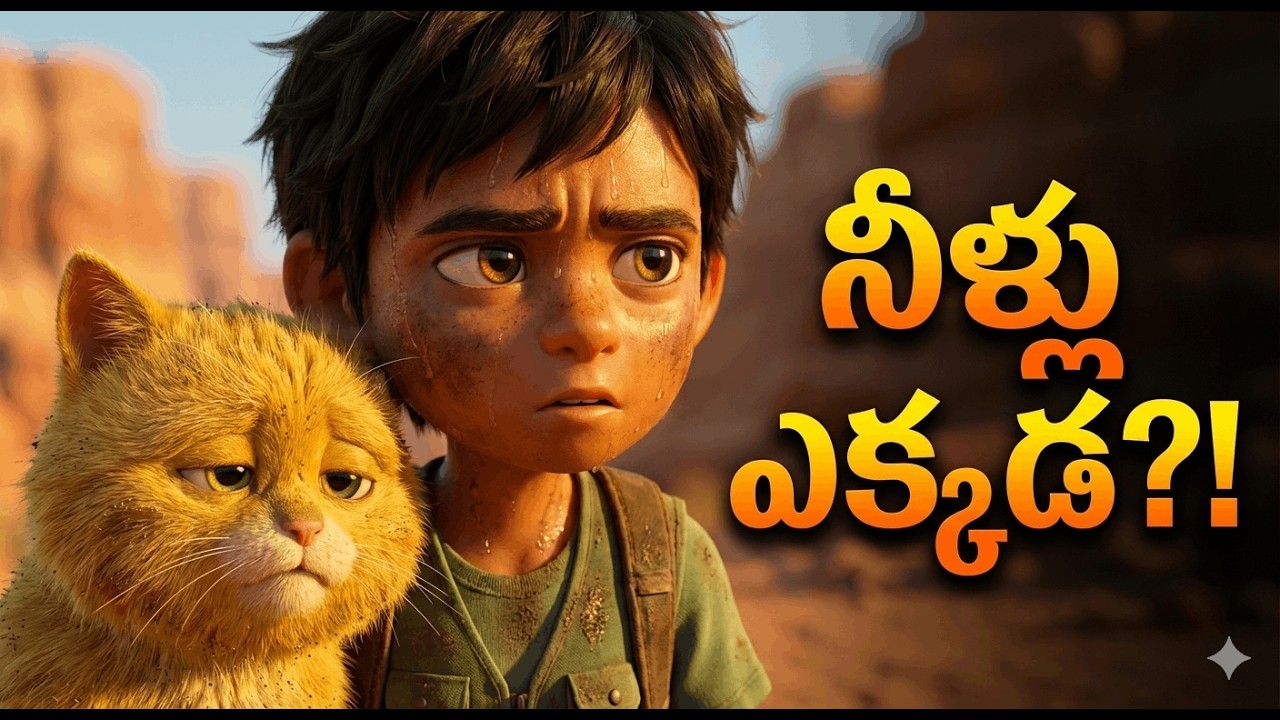 ఫ్రెండ్షిప్ వల్లే బతికారు 🐱❤️ | Desert Survival Story | 3D Animation Telugu