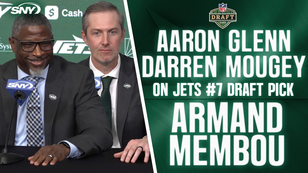 Aaron Glenn and Darren Mougey on decision to draft Armand Membou with Jets seventh pick in NFL Draft