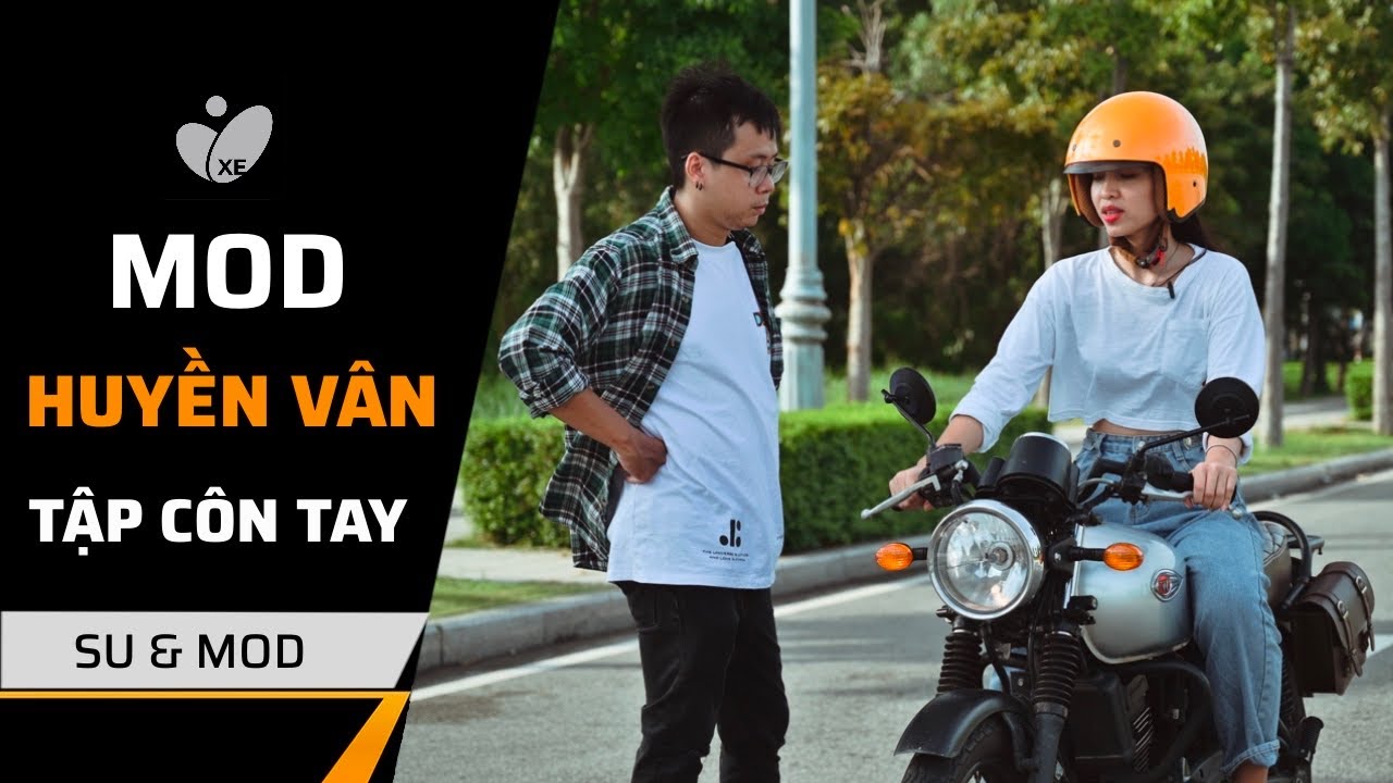 Mod Huyền Vân tập xe tay côn, quyết tâm dấn thân vào team xe.
