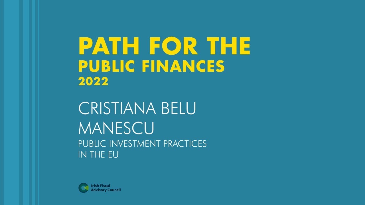 Cristiana Belu Manescu - Public investment practices in the EU