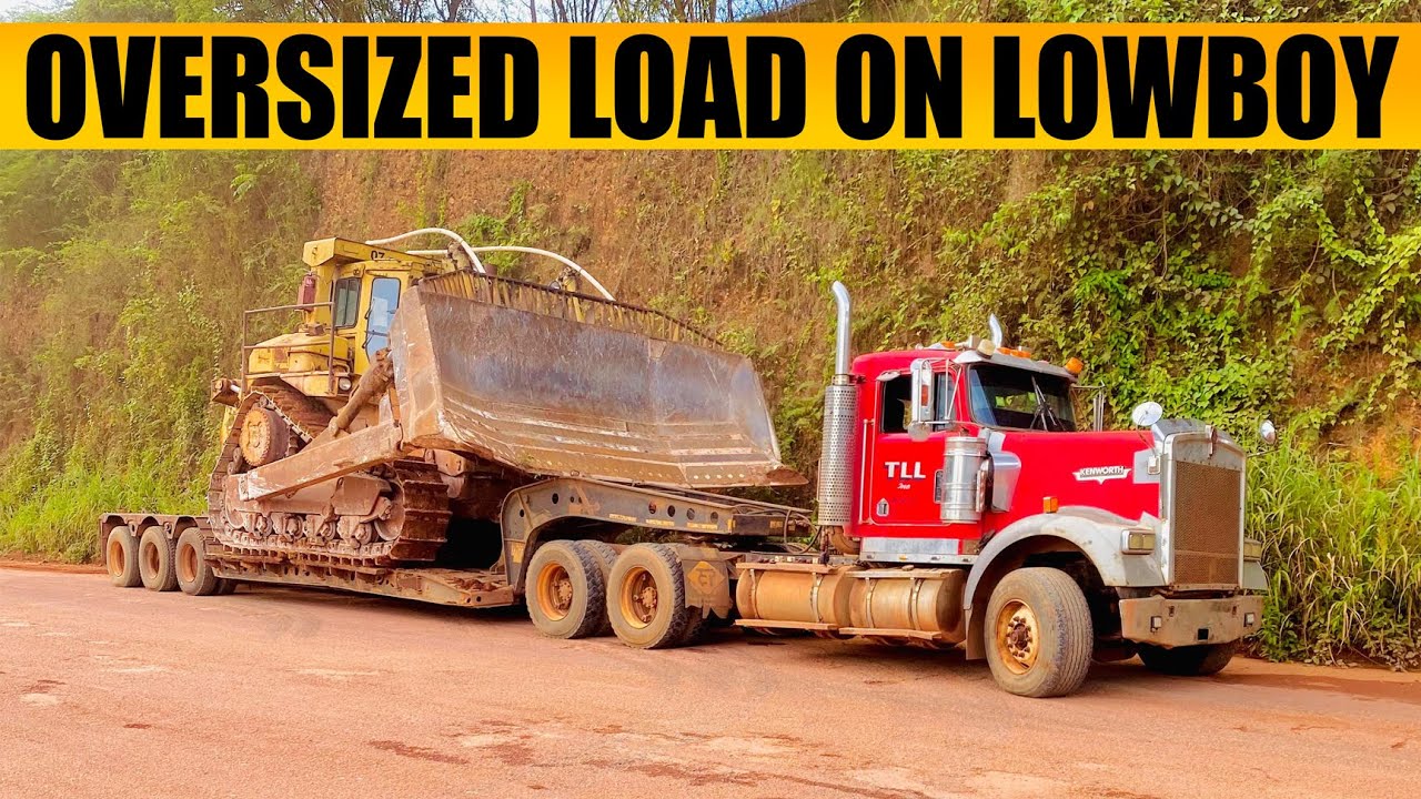 Simple Movement | In Action | Hauling Oversized Load | Bulldozer | Kenworth W900 | Jamaican Trucker