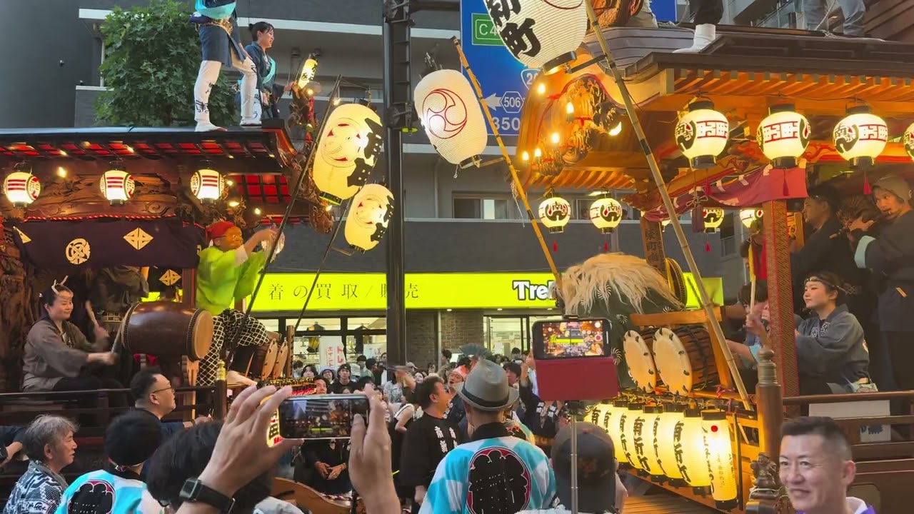2025年8月2日八王子祭り　お囃子　山車