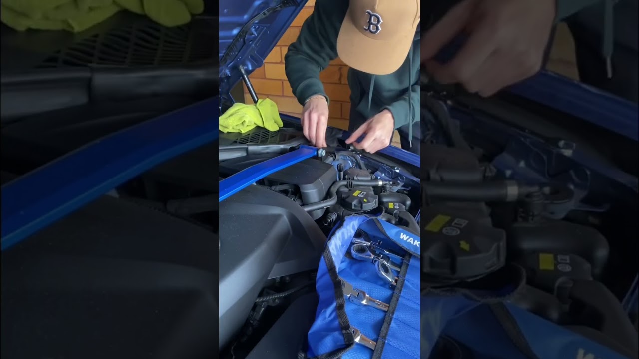 Installing &ldquo;Hardrace Front Strut Brace&rdquo; 🚙 #car #bmw #bimmer #f30 #bmwf30 #diy #carmods