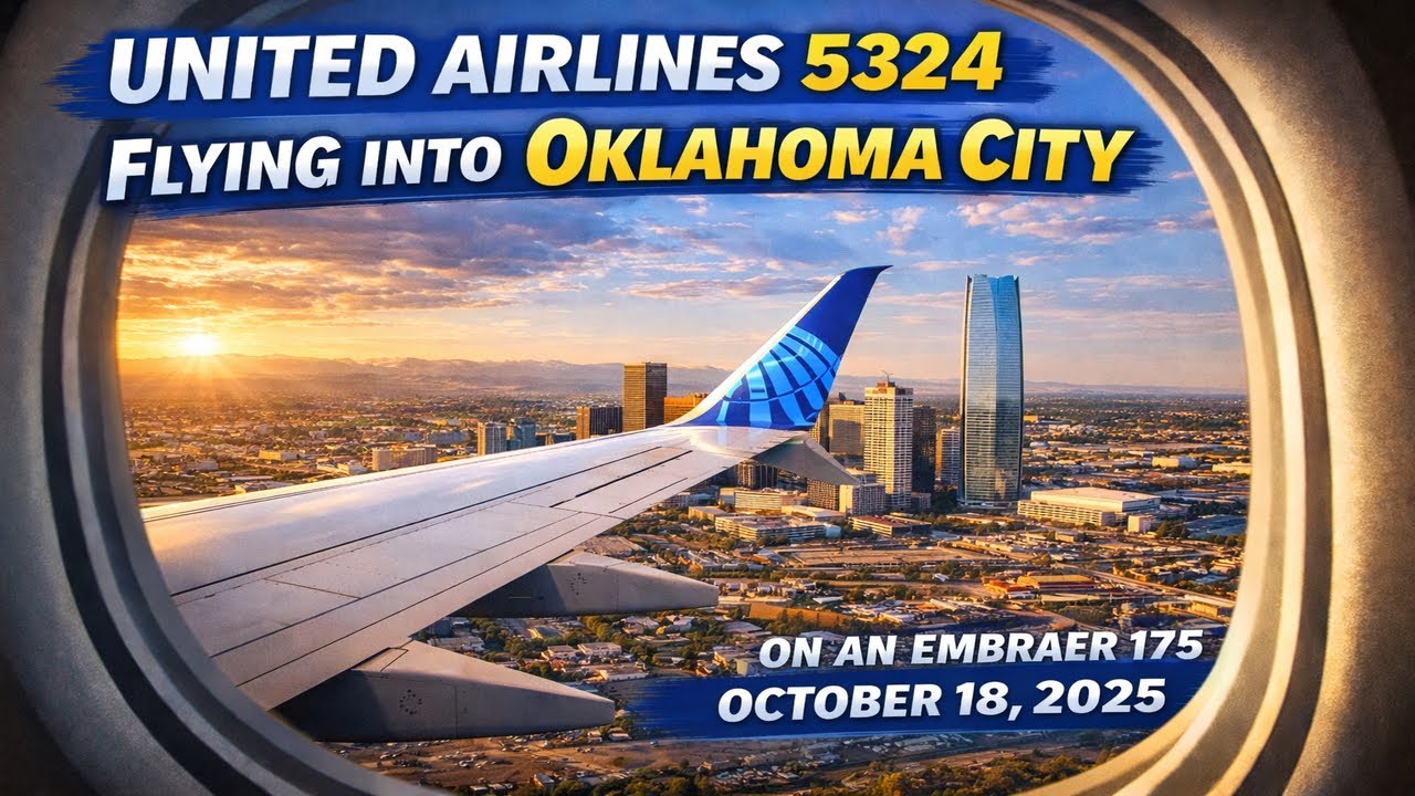 UNITED AIRLINES FLIGHT 5324 - FLYING INTO OKC